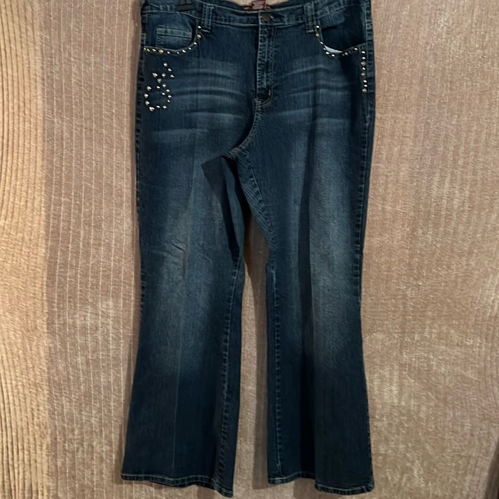 Neeso flare jeans with stud accents